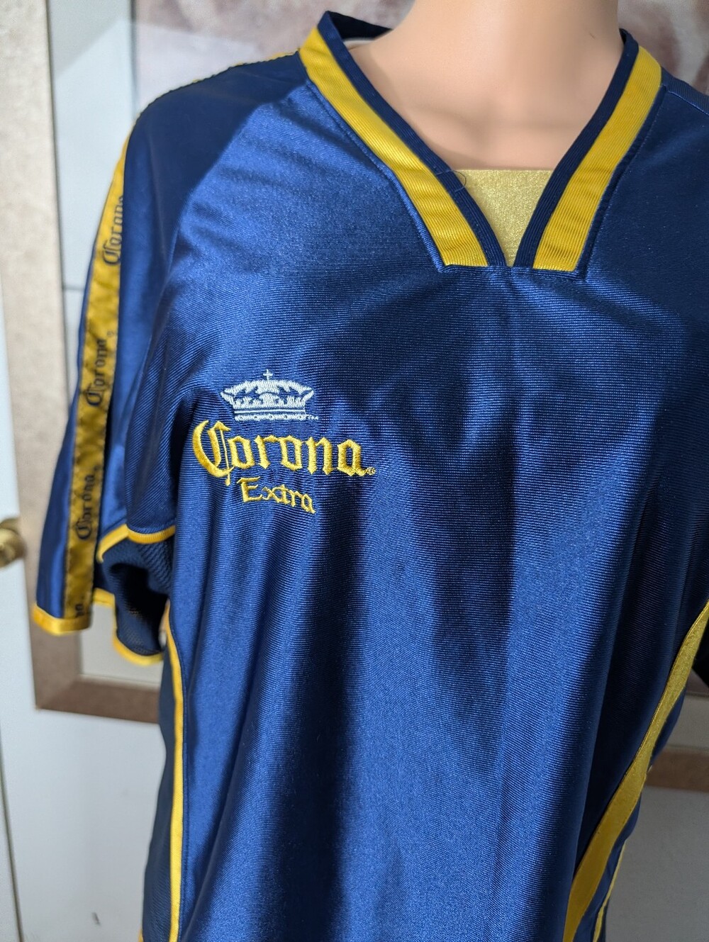 Calhoun Sportswear Corona Men's Blue and Yellow Soccer Jersey Size L - Picture 2 of 7